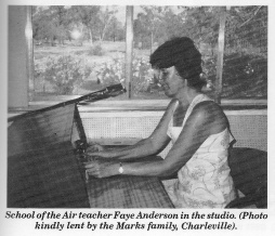 School of the Air teacher Faye Anderson in the studio